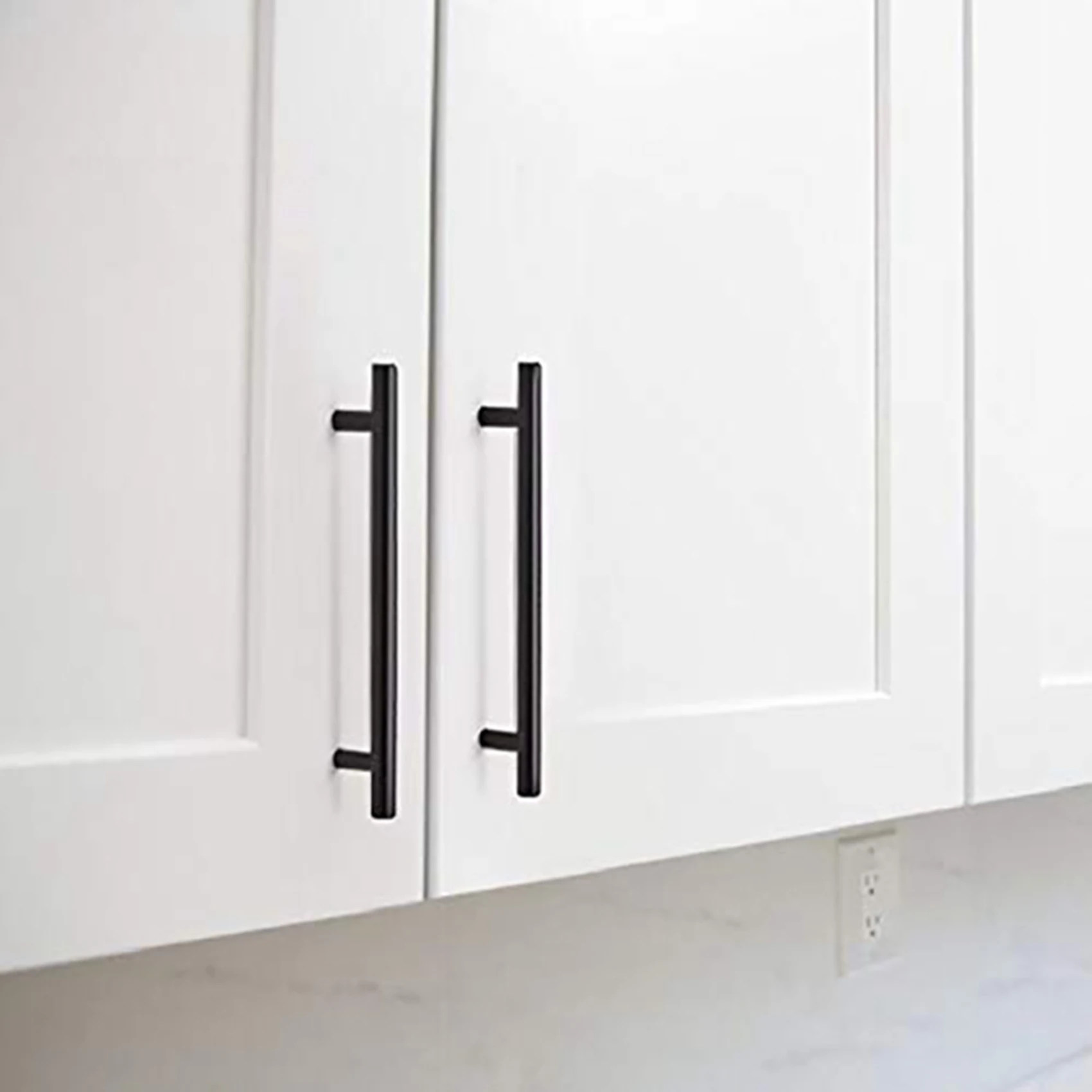 KYCOR-50 Pack 5 Inch Cabinet Pulls Matte Black Stainless Steel Kitchen Cupboard Handles Cabinet Handles 5 Inch Length