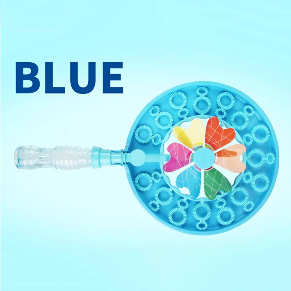 Child Bubble Machine Toy Windmill Design 30 Rings Creative Blower for Boys Girls Party Game Activity Supplies Outdoor Fun Gift