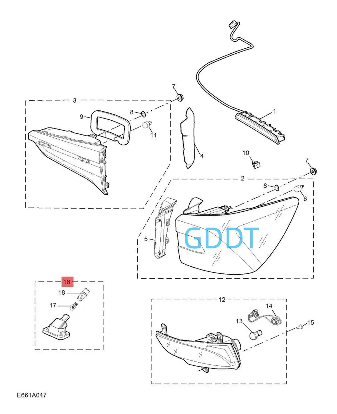 1 Piece License Plate Light for MGi5 Ei5 Plate Board Lamp for New MG I5  Warning Lights for MG Parking Lamp 10012107