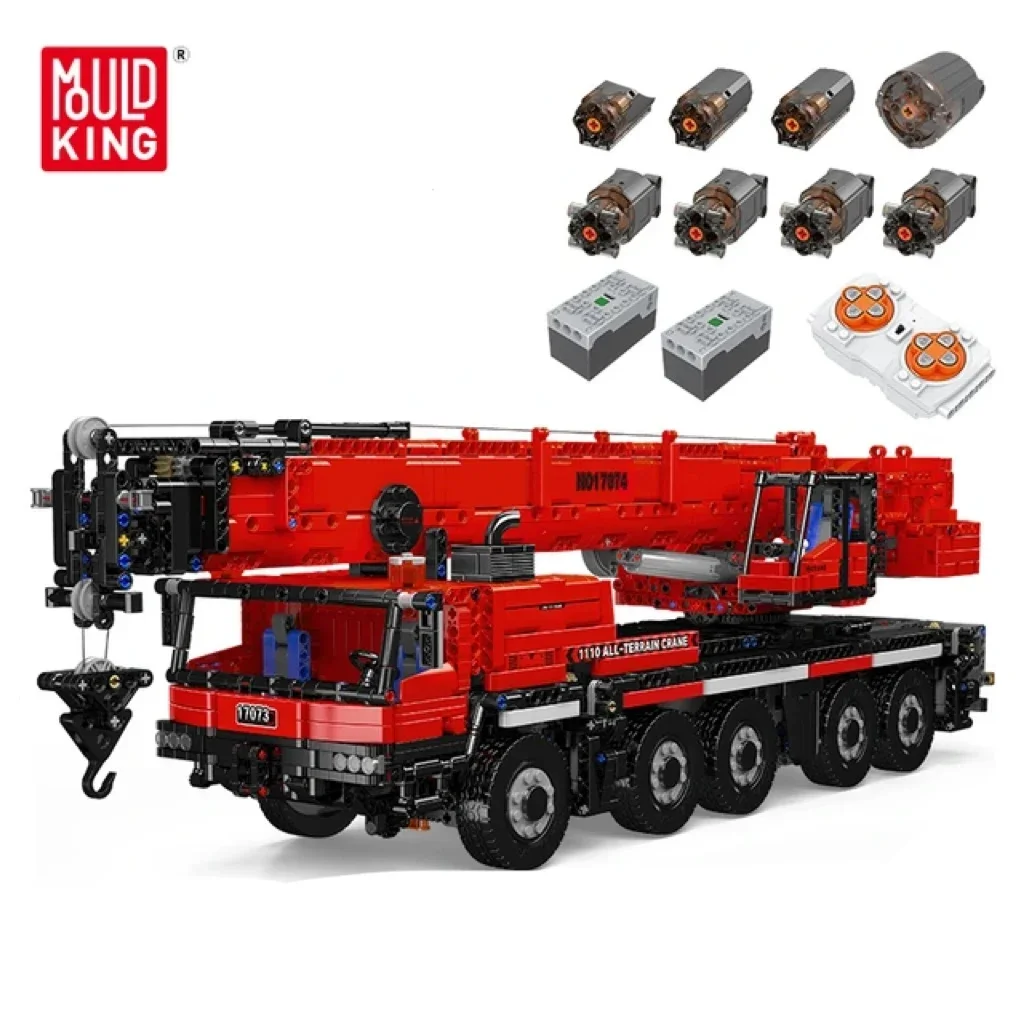 MOULD KING Technical City Engineering LTM1110 Mobile Crane Remote Control Building Blocks Truck Toys for Adults