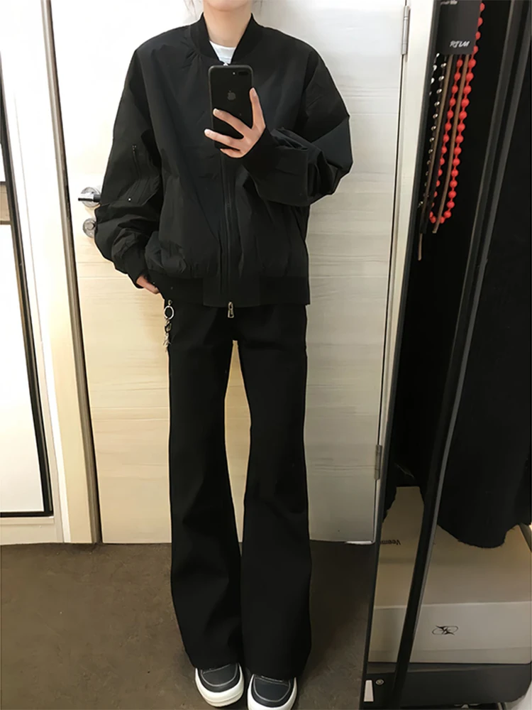 

Cleanfit High Waist Bell Bot Men's Pants Spring American Retro Leg Lengthening Straight Cut Trousers Youth Casual Faion