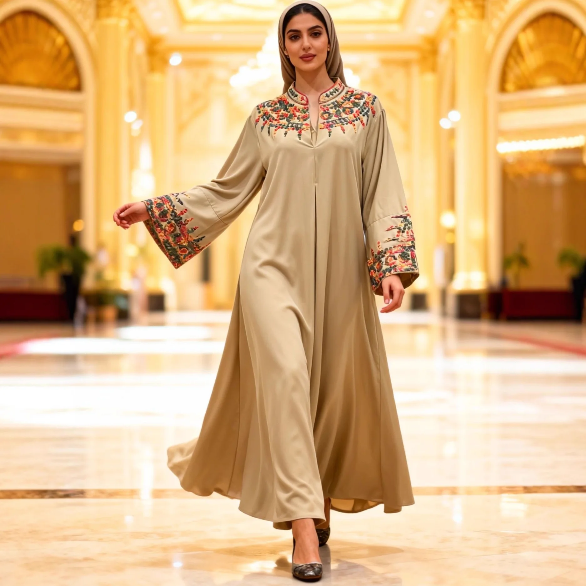 

Dress Eid Muslim Abaya Women Embroidery Dresses Party Kaftan Ramadan Morocco Dubai Abayas Islam Vestidos Arab Long Robe Jalabiya