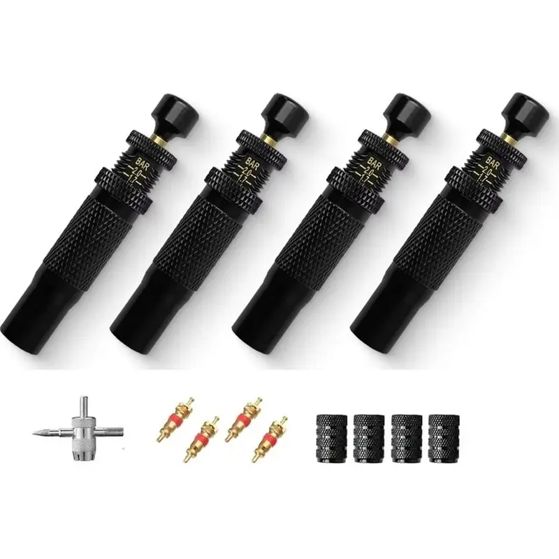A58X-Screw-On Tyre Air Down Tool Auto-Stop Tire Deflator Valve Kit 10-30 PSI Vehicle Motorcycle Offroad Tire Tools Set