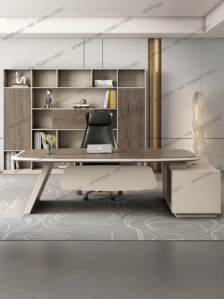 

Легкий роскошный стол руководителя для офиса, простой современный стол для высококлассных руководителей