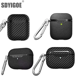 Für airpods pro Neue fall kopfhörer fall Box airpods abdeckung Carbon Fibre textur design TPU soft shell Für airpods 3/2/1