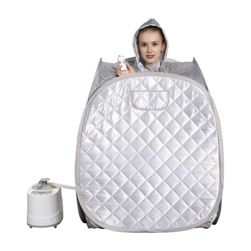 

Portable Folding Steam Sauna Cabin Generator SPA Room Tent Box Including Steamer for One People Relaxation Weight Loss Body