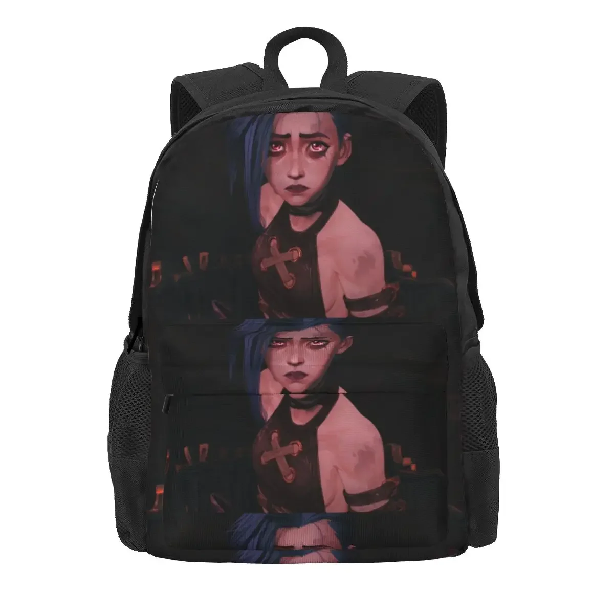 Jinx-Mochilas arcanas para estudantes, mochilas escolares para meninos e meninas, mochila dos desenhos animados, bolsa de ombro para crianças, mochila para laptop