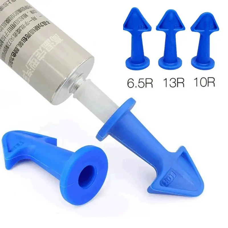3Pcs Caulk Nozzle Applicator Silicone Caulking Tools Sealant Finishing Grout Kit Scraper Floor Cleaning Tile Dirt Spatula