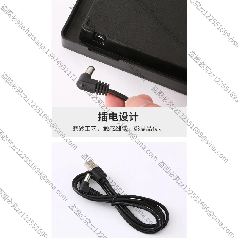 

Suitable for Simple LED Large Digital Plug-in WallClock Customization Cross-border English Electronic Clock Bedroom Living Room