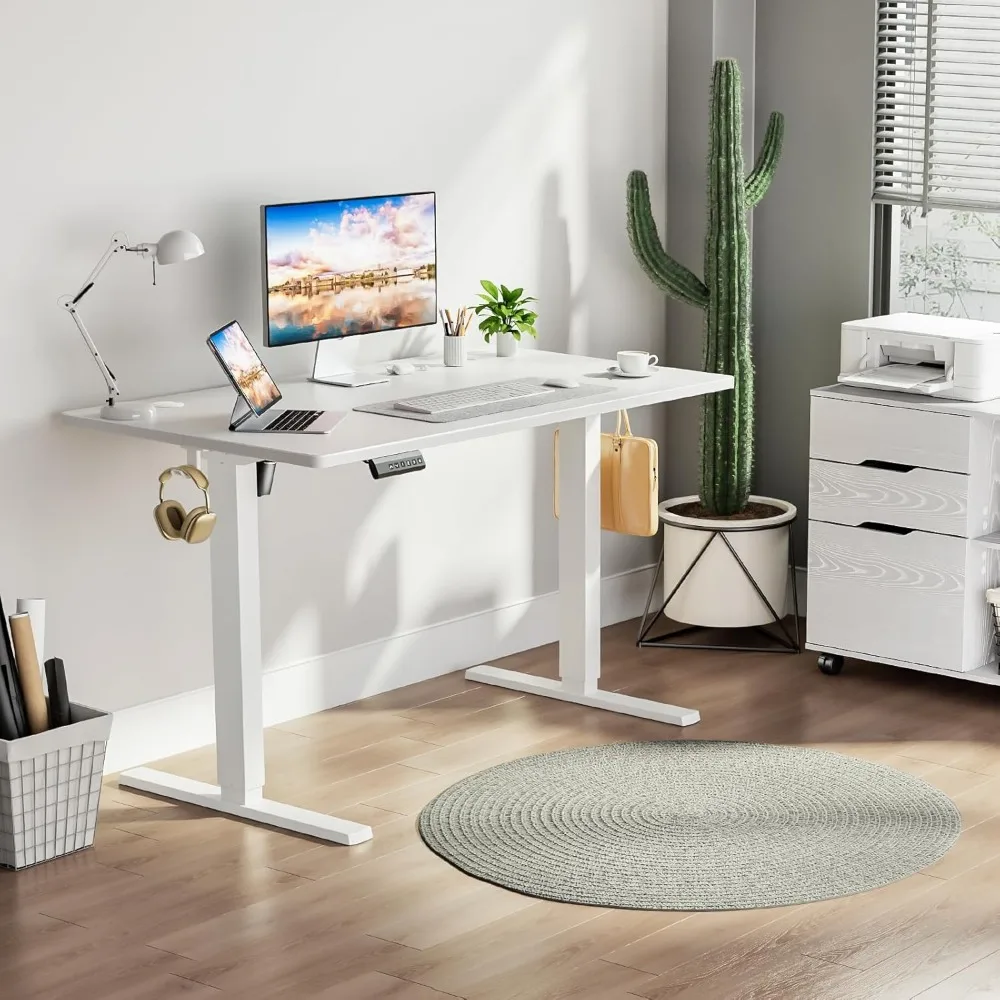 Electric Height-Adjustable Standing Desk - Ergonomic Sit-Stand Computer Table with Motorized Lift for Modern Gaming and Office U