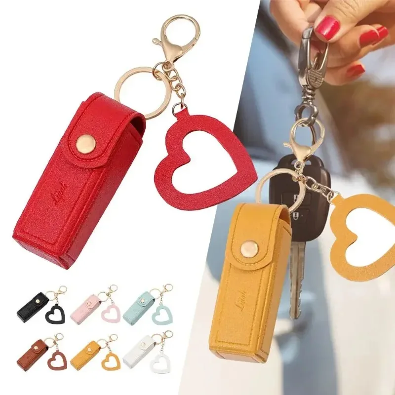 Lipstick Makeup Bag Portable Coin Wallet Keychain Mini Fashion Storage Bag Mirror Mini Handbag Keychain Keychain Accessories