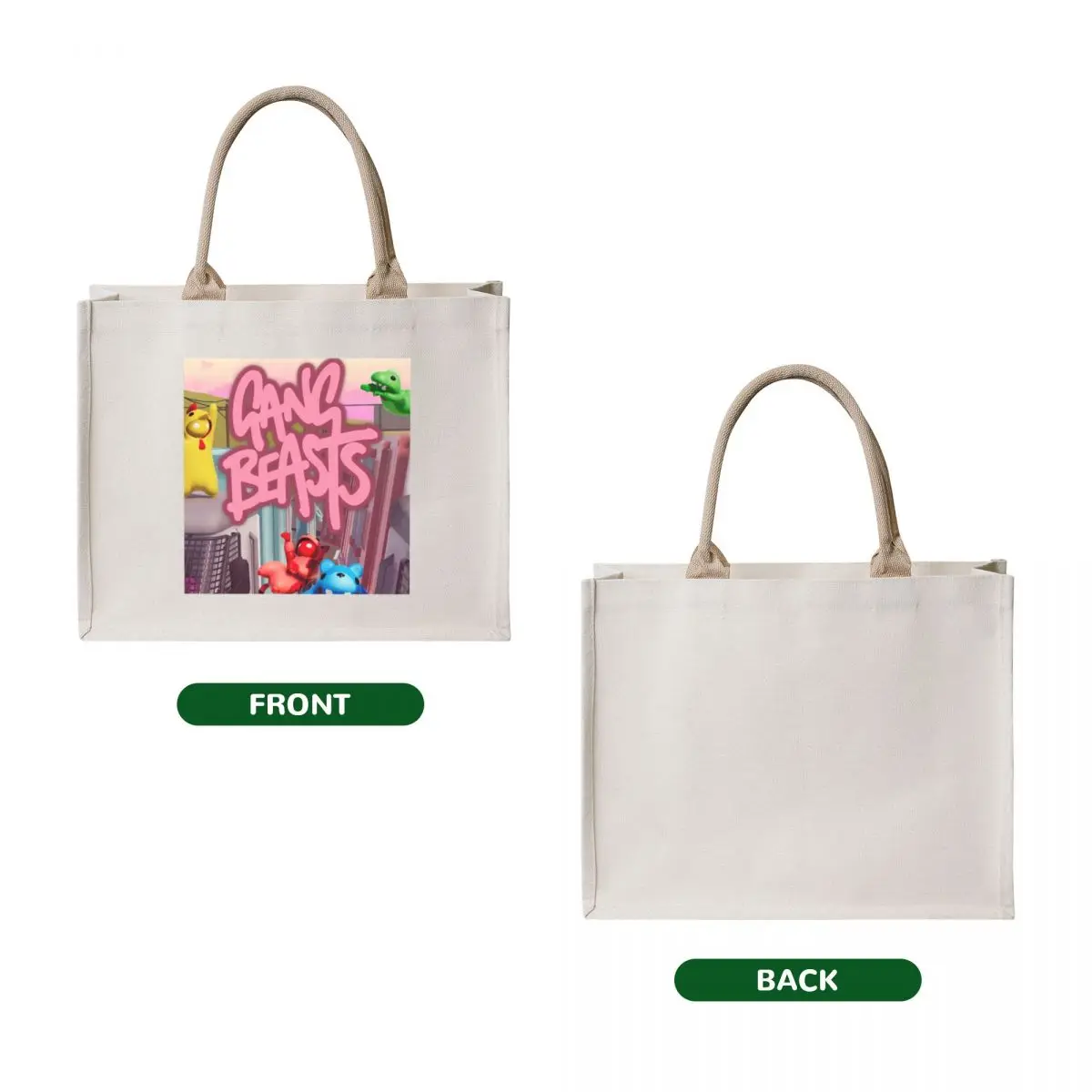 Gang Beasts Tote Bag custom canvas bag cute pouch bag Canvas stote