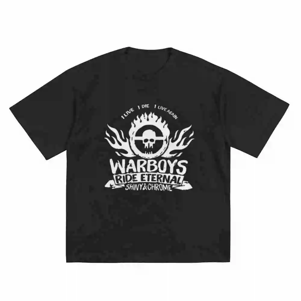 Mad Max Fury Road War Chrome Flame Short Sleeve Tee 100% Cotton T-Shirt