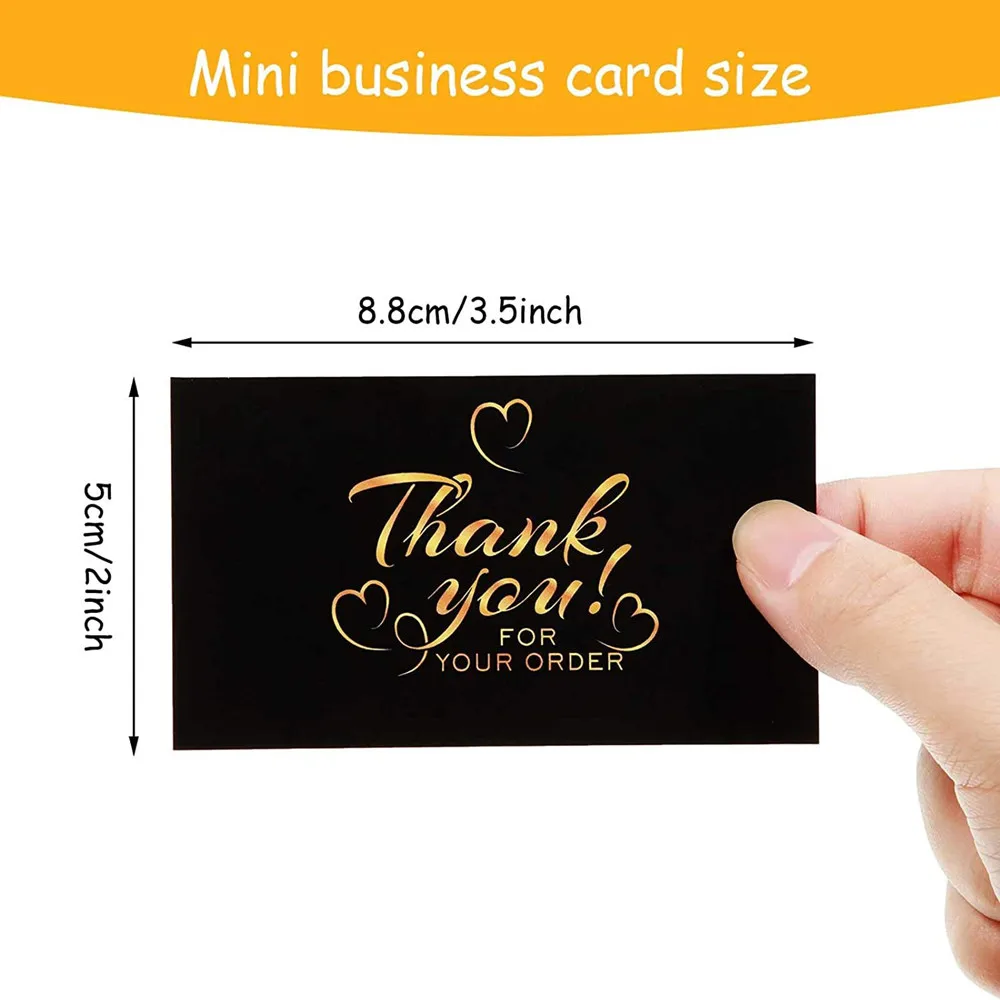 50 Thank You Cards Hot Stamped Thank You Cards Commercial Decorative Stickers Label Cards Gift Packaging Thank You Cards