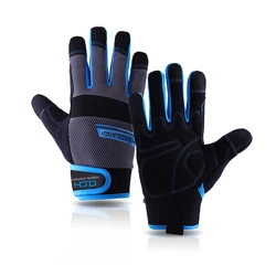 HANDLANDY Utility Work Gloves, Flexible Breathable Yard Work Gloves, Thin Mechanic Working Gloves Touch Screen
