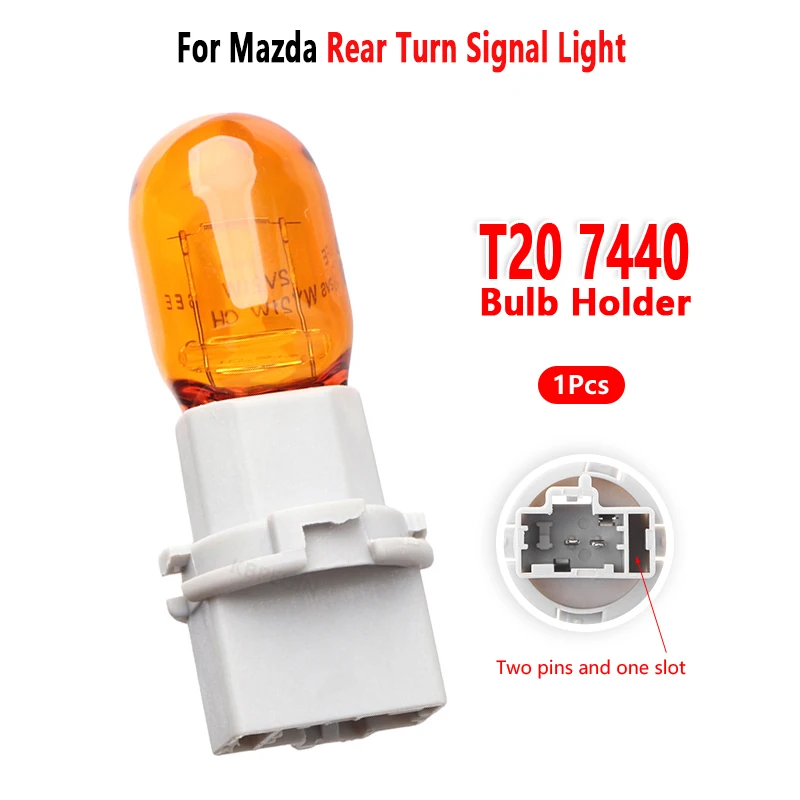 For Mazda CX-5 CX-7 M5 Rear Turn Signal Light T20 WY21W Bulb Holder Socket Base 33514-S2R-003 1Pc