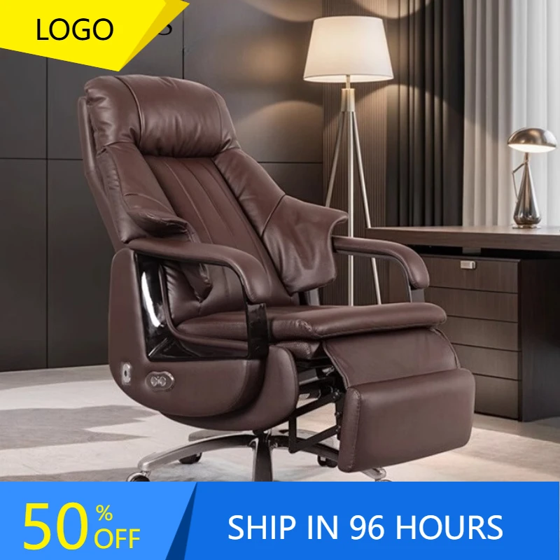 

Luxury Electric Boss Chair Design Swivel Massage Ergonomic Footrest Office Chair Backrest Wheels Lazy Silla Oficina Furnitures