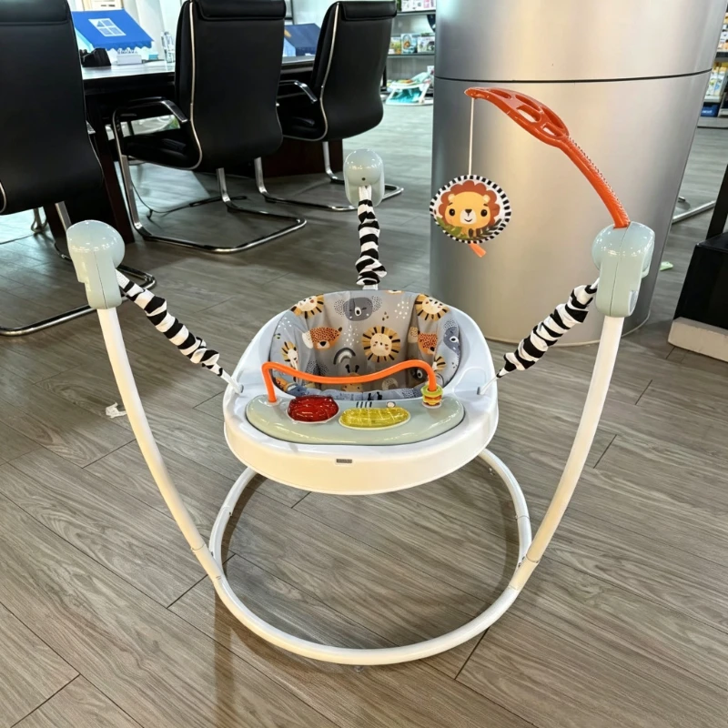 Baby Bouncer Swing Chair Electric Music Rocking Horse Toddler Soothing Seat Adjustable Backrest Toy Swing with Hanging Toys