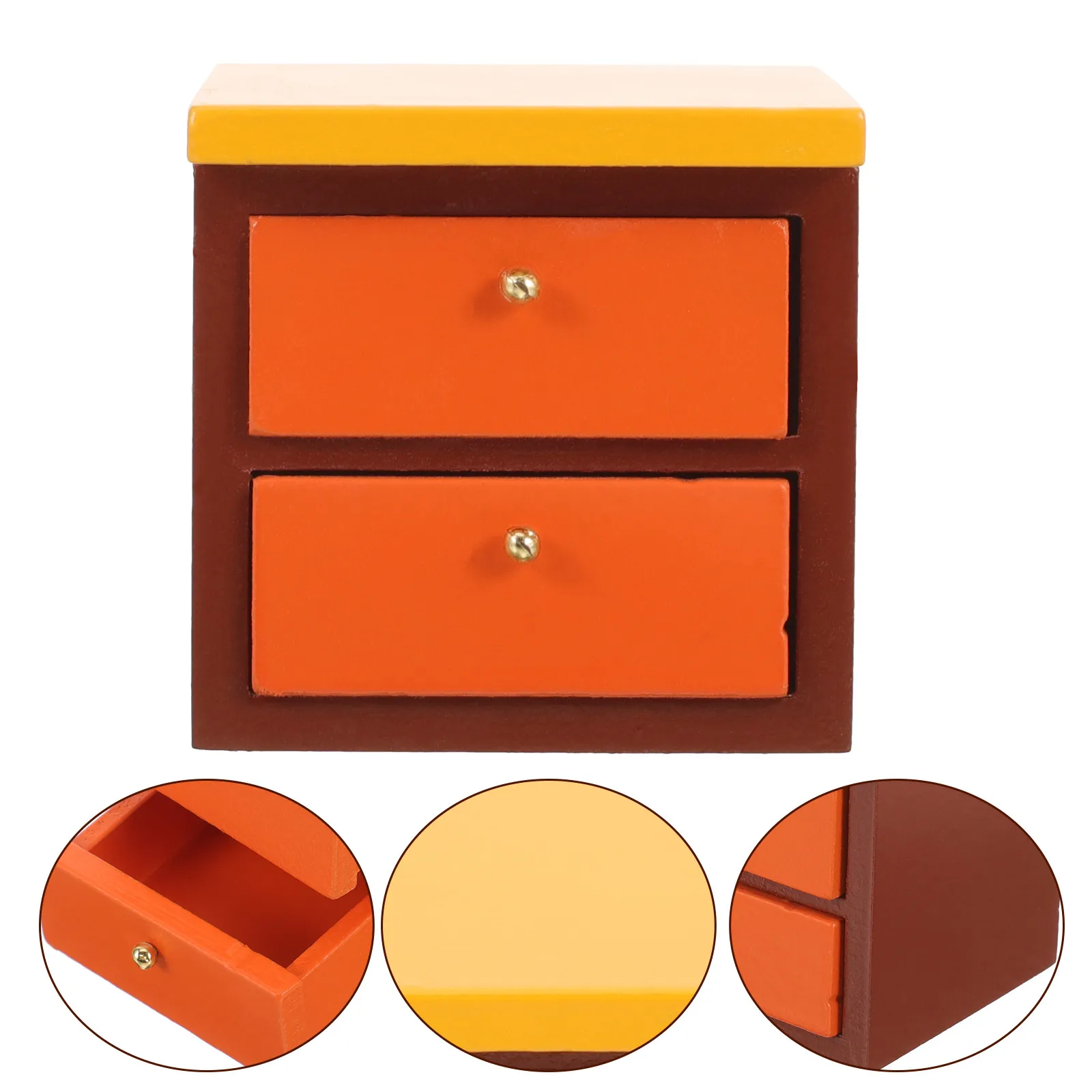 

Миниатюрный шкафчик для кукольного домика, маленький приставной шкафчик, шикарный дизайн для детской комнаты, спальни, рабочего стола, мини-мебель, декор для мини-домика