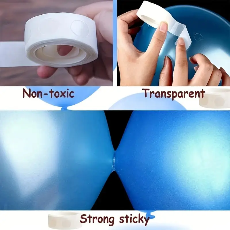 Ballon-Klebepunkte, doppelseitige Klebepunkte, abnehmbare, klare Klebepunkte, rückstandsfrei, für Partydekoration, DIY-Bastelarbeiten, 100-1000 Stück – Detail 4