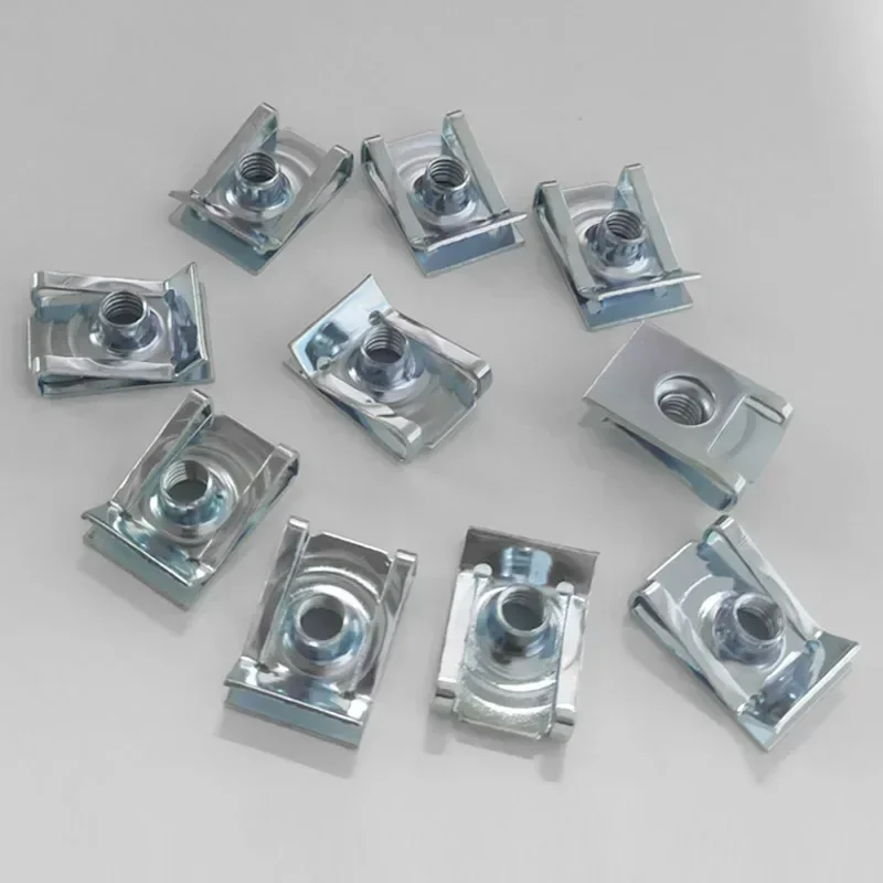 10pcs U Type Clips with Thread M6 M5 M4 M8 8mm 5mm 6mm 4mm Reed Nuts for Car Motorcycle Scooter ATV Moped image 4