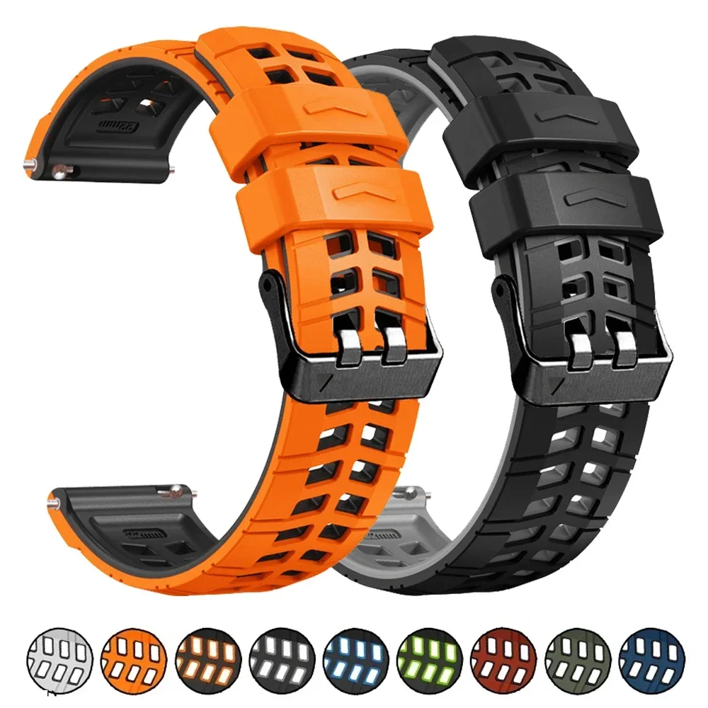 22 مللي متر سيليكون الفرقة لهواوي GT5 4/3Pro استبدال معصمه لساعة شاومي اللون 2 S2 46 مللي متر حزام نشط لسوار Garmin #1