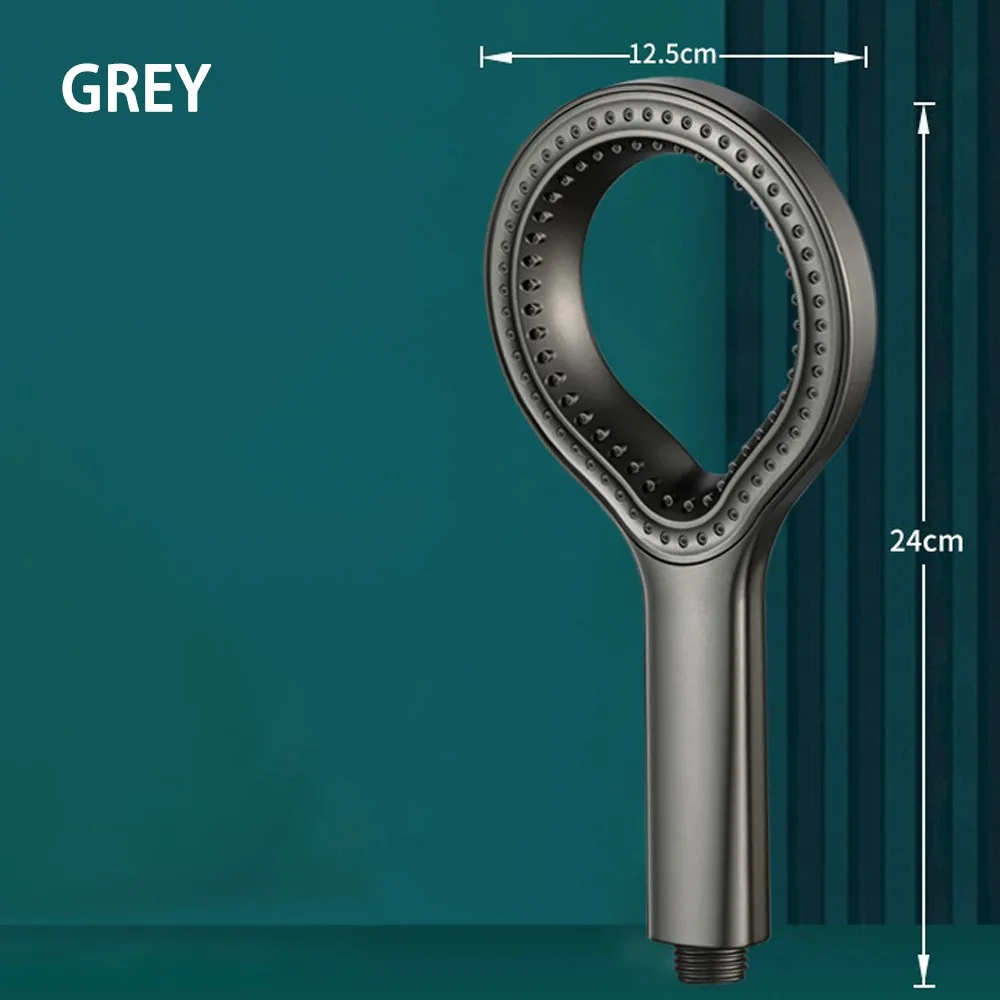 Ring Design High Pressure Shower Head Rainfall Spray Water Saving Handheld Showerhead Easy Install Adjustable