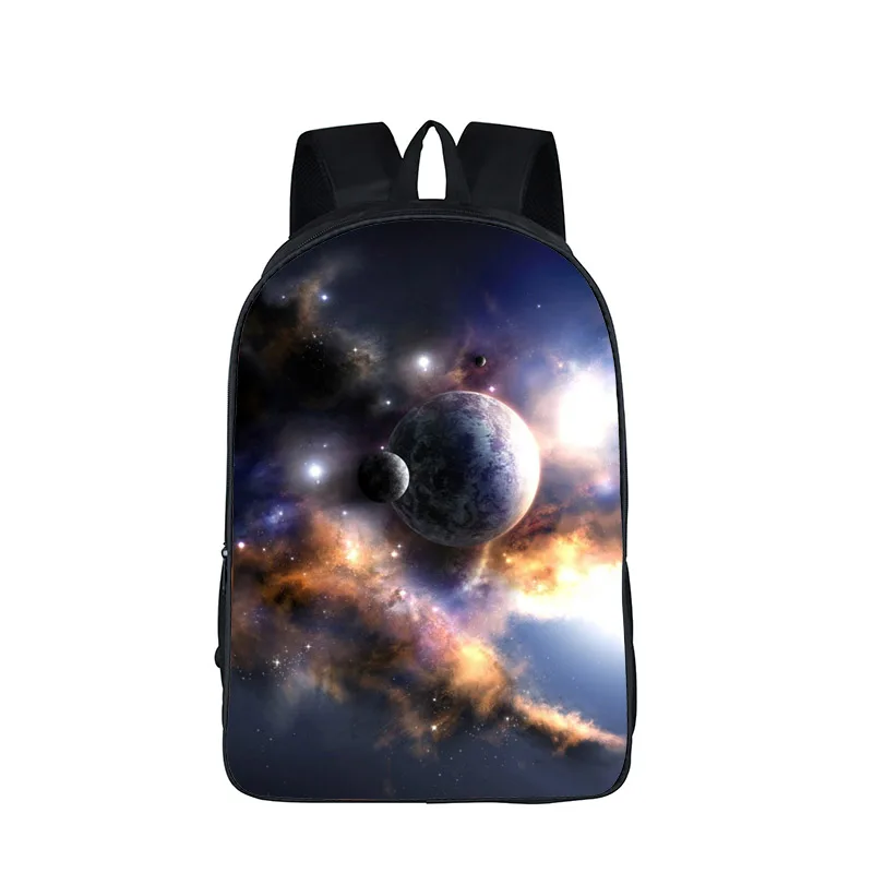 

Trendy Youthful Colorful Galaxy Space Cat Dog Animal School Bags Notebook Backpacks 3D Printed Oxford Waterproof Travel Bags