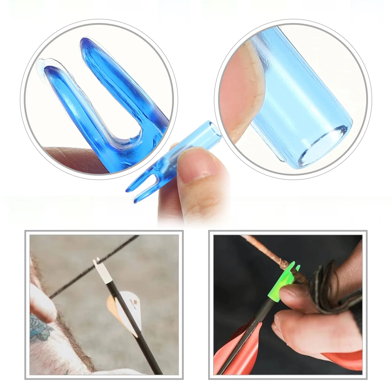 

50 Pcs 6mm Tail Coat Nock Outdoor Accessories Hunting Archery Plastic Shooting Arrow