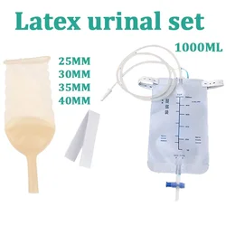 Reusable Medical Latex Sleeve Type Urine Bag Male Drainage Catheter Bag 1000ML Urine Collector Bag Urinal Pee Holder