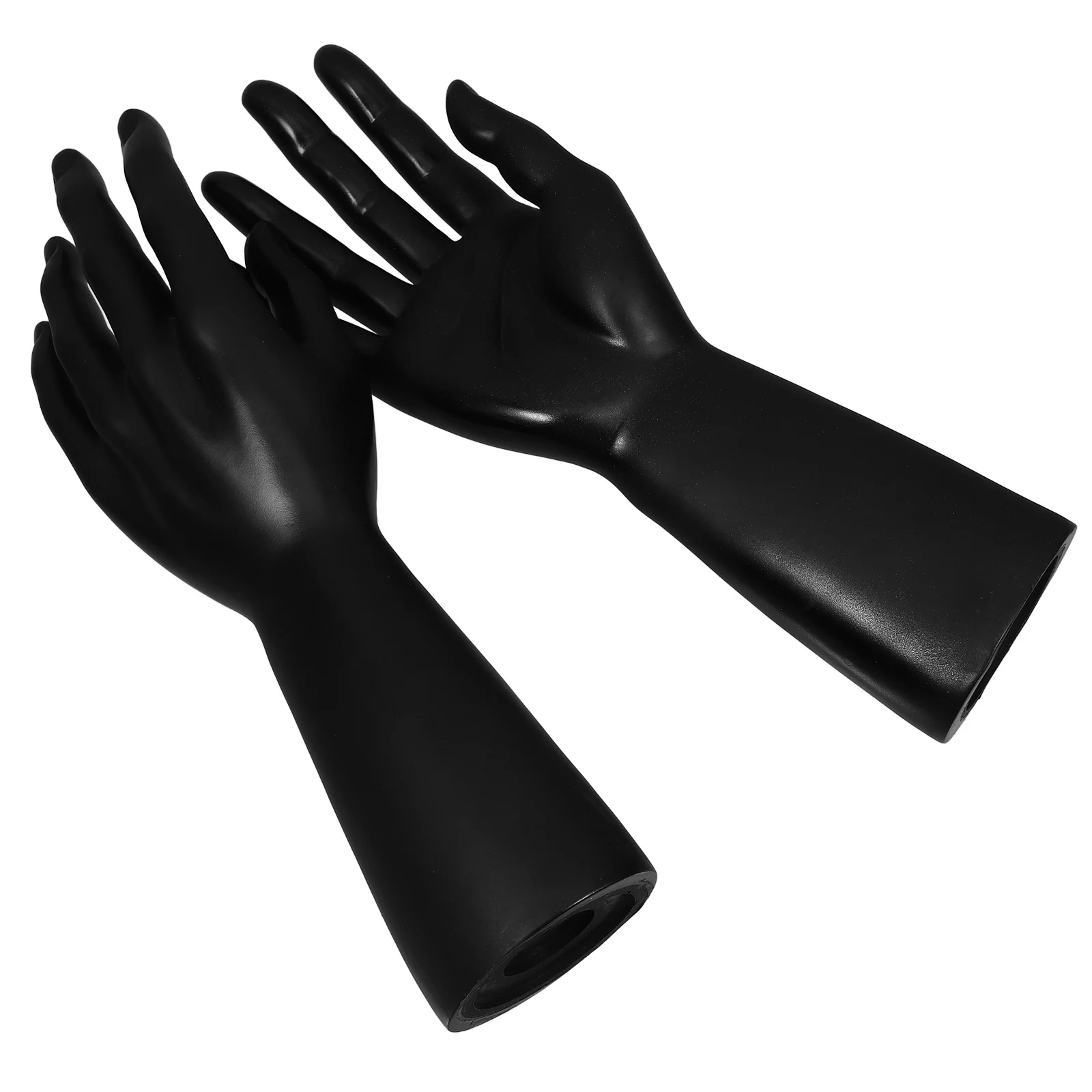 

2pcs Realistic Mannequin Hands Jewelry Display Stand Multi-Function Ring Holder Fake Arms Desktop Trinket Holder Countertop