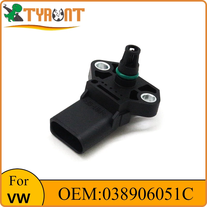 TYRNT Intake Manifold Air Boost Pressure Sensor 038906051C 0281002401 For VW Golf Passat Audi Skoda Fabia Octavia Superb Yeti