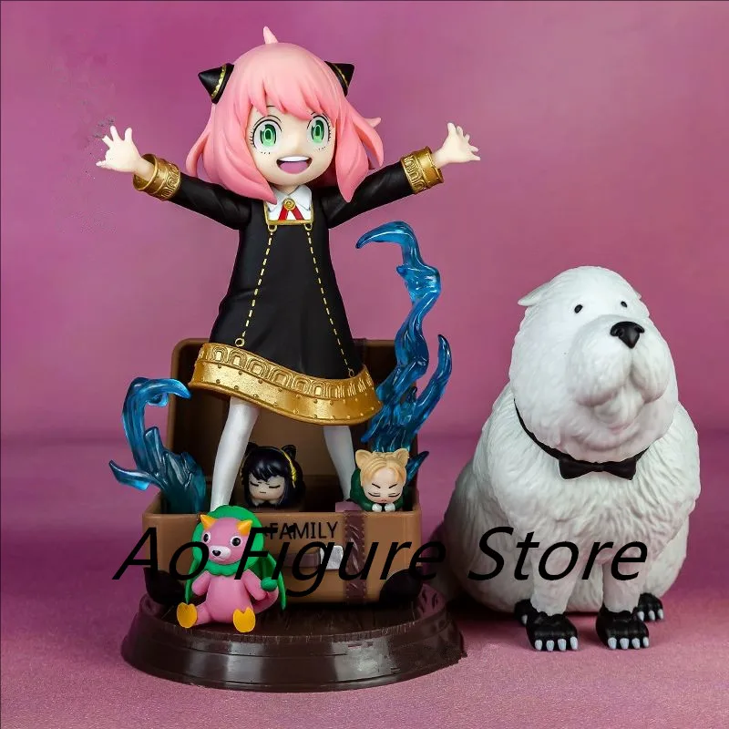 19cm SPY×FAMILY Anya Anime Figure Bond Anya Forger Action Figures Kawaii Girl Dog Figurine PVC Collection Model Doll Toy