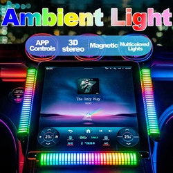 RGB Music Sound Control LED Ambient Light App Control Air Outlet Freshener Pickup Rhythm lamp for Car Party Home Decora Lights