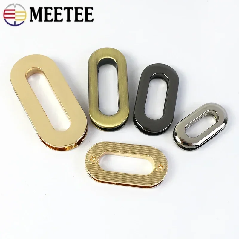 

Meetee 4/10/20Pcs Metal O Ring Eyelet Buckles Oval Eyelets Clasp Bags Strap Round Hole Hang Buckle DIY Bags Parts Accessories