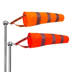 Reflective Windsock Outdoor Wind Direction Measurement Reflective Belt Rip-stop Weather Vane for Airport Aviation Farm