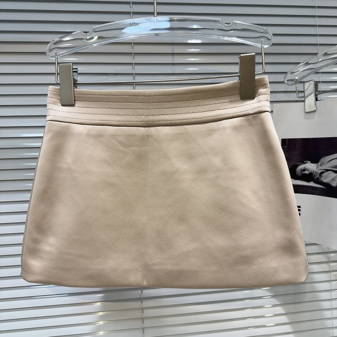 

Trendy Pure Color A-Line Skirt Wide Waist Design Women's f Body Skirt Simple Sle Autumn New Arrival for Young Girls