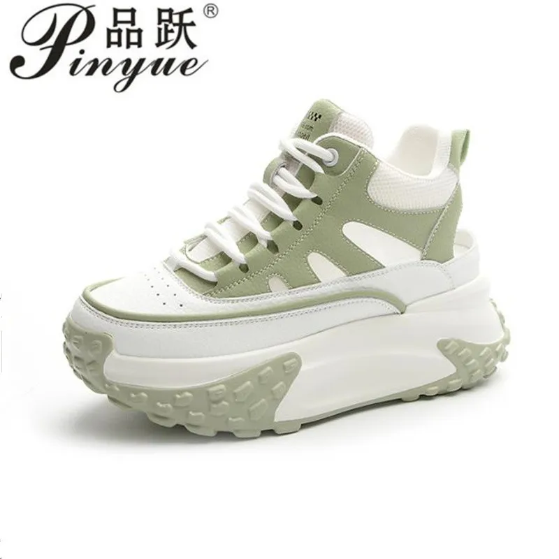 

7cm New summer women Casual sports Breathable Mesh walking Sandals shoes women Outdoor Lace Up Wedges heels shoes Sandals 34-40