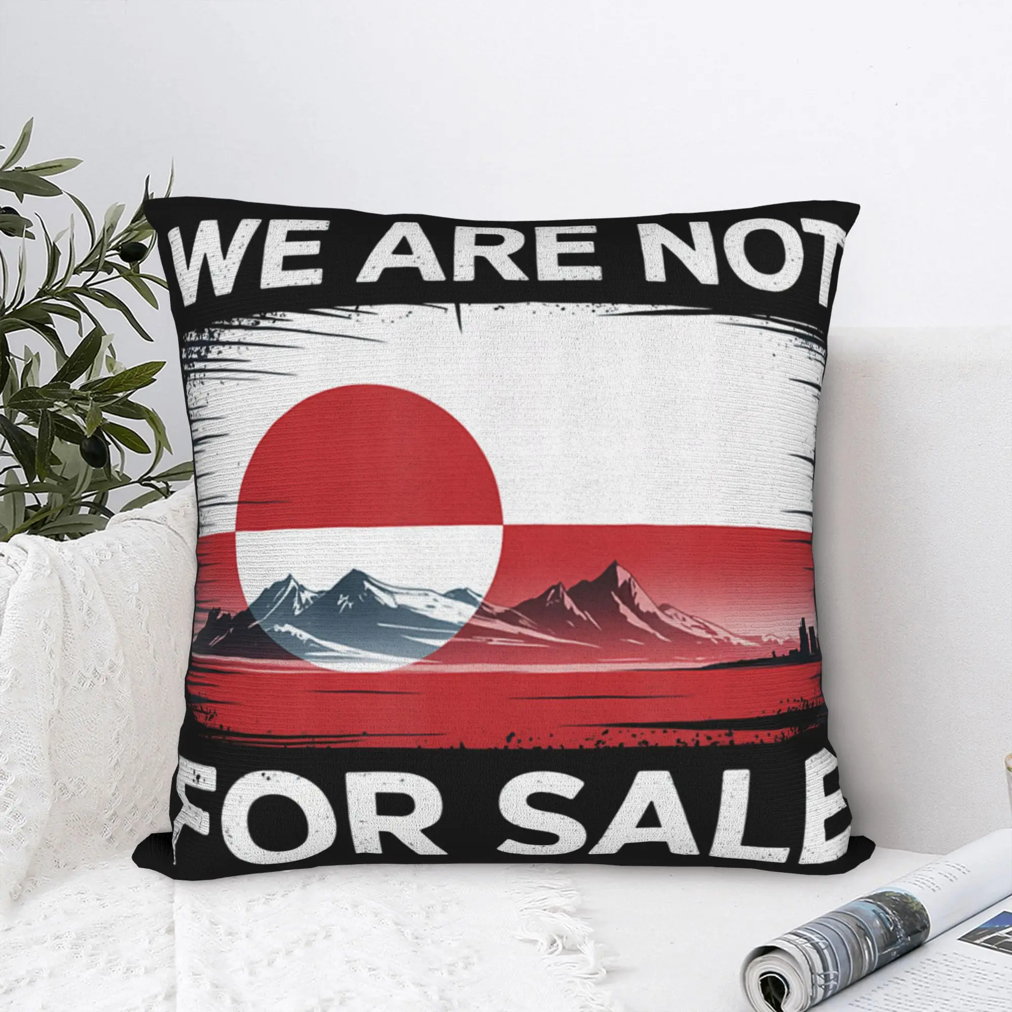 Greenland is Not for Sale Greenland Funny Greenland Pillowcases  Pillow Case For Office Car Home Decor Comfy Pillow Cover