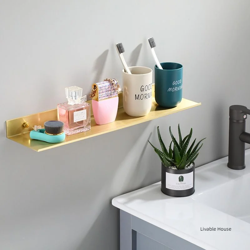 30-50cm gold bathroom rack gold bathroom corner rack kitchen storage rack bathroom hardware rack bathroom shelf  wall shelf