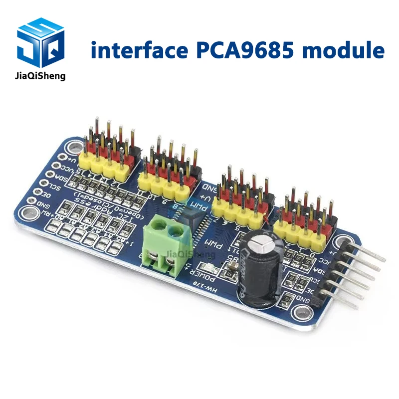 16-канальный 12-битный модуль PWM/Servo Driver-I2C интерфейса PCA9685, защитный модуль pi, серводвигатель
