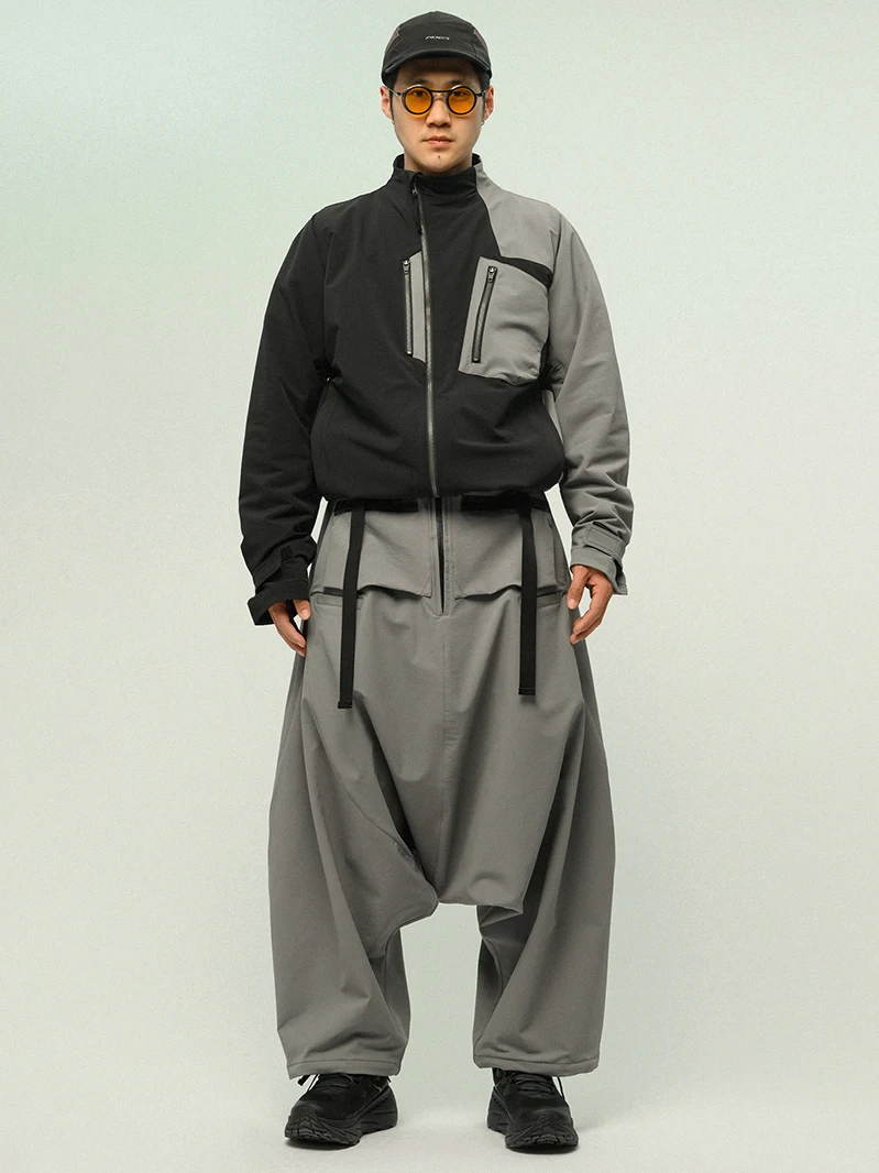 INCONSTANT 25SS P58 بنطلون واسع للغاية بنطال رفيع ملابس فنية سايبربانك ملابس داكنة ملابس الشارع الشهير بنطلون غير رسمي أنيق