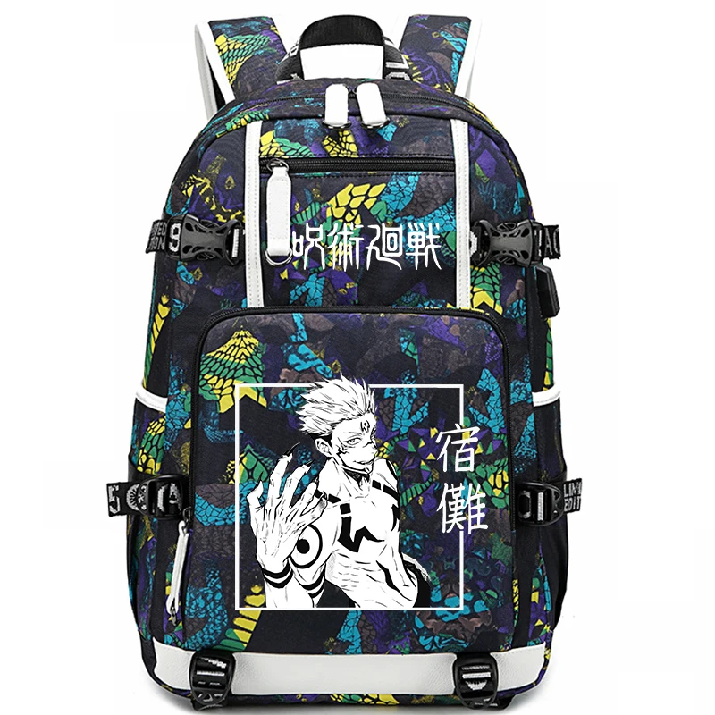 Jujutsu Kaisen mochila escolar estampada para estudiantes, bolsa de viaje de gran capacidad, regalo escolar para niños