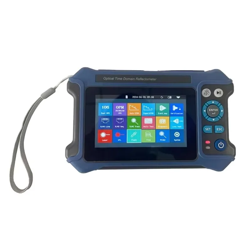 High Quality 16-in-1 Optical OTDR 1310nm 1550nm 26dB/28dB up to 80km with VFL OPM Rj45 Cable Tester Mini OTDR