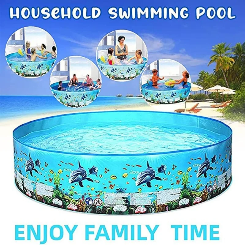 Children\'s Game Pool Non-inflatable Foldable Pool Large Outdoor Family Round Swimming Pool Home Swimming Pool Pool Accessories