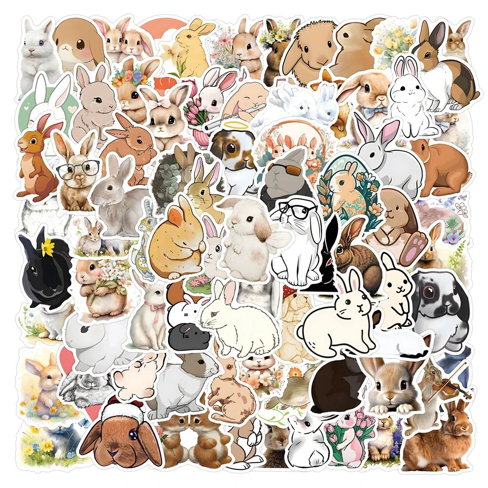 110PCS Cartoon Kaninchen Nette Graffiti Aufkleber Dekorative Gepäck Gitarre Sammelalbum Telefon Roller Wasserdicht Aufkleber Spielzeug Geschenke