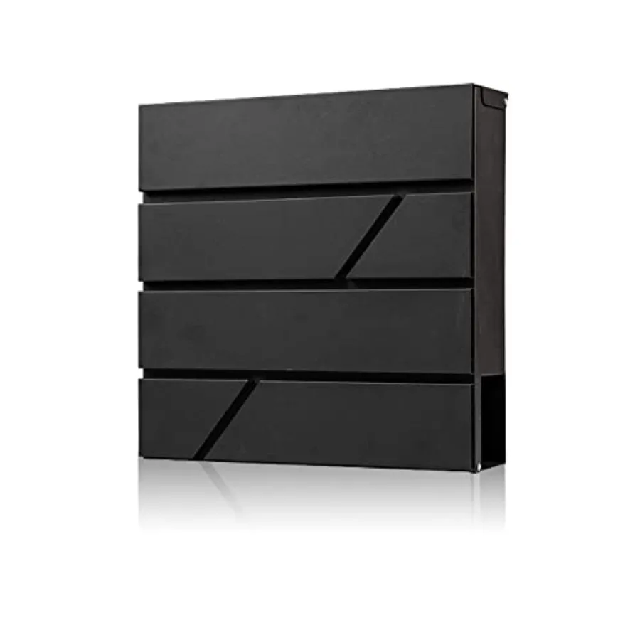 

Mailbox Wall Mount, Large Capacity Locking Mailbox for Outside, Galvanized Steel Cover and Rust-Proof Metal Post Box with Newsp
