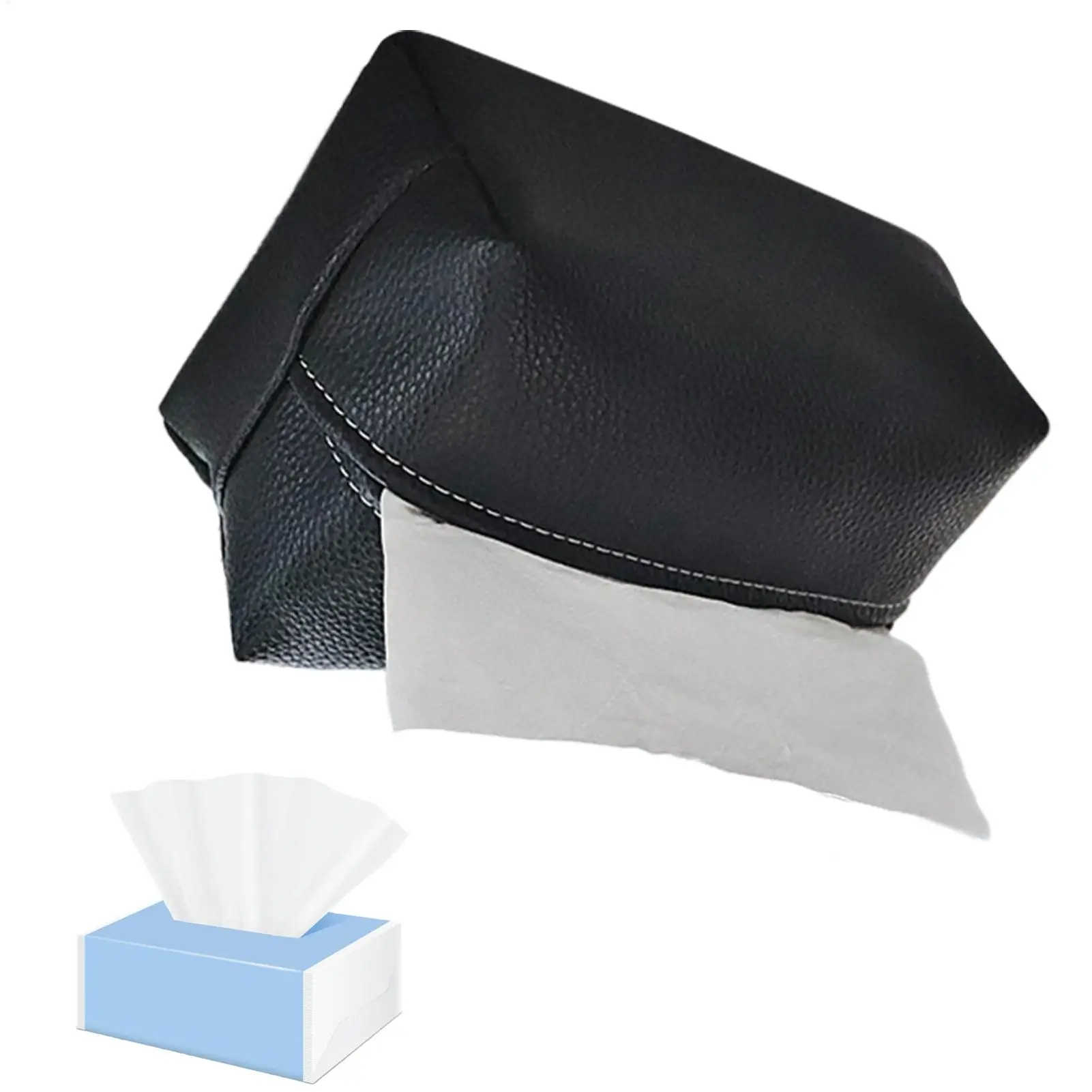 

Tissue Holder For Car Magnetic PU Leather Organizer Car Visor Tissue Paper Cover For Automotive Truck SUV MPV Sedan Vehicle