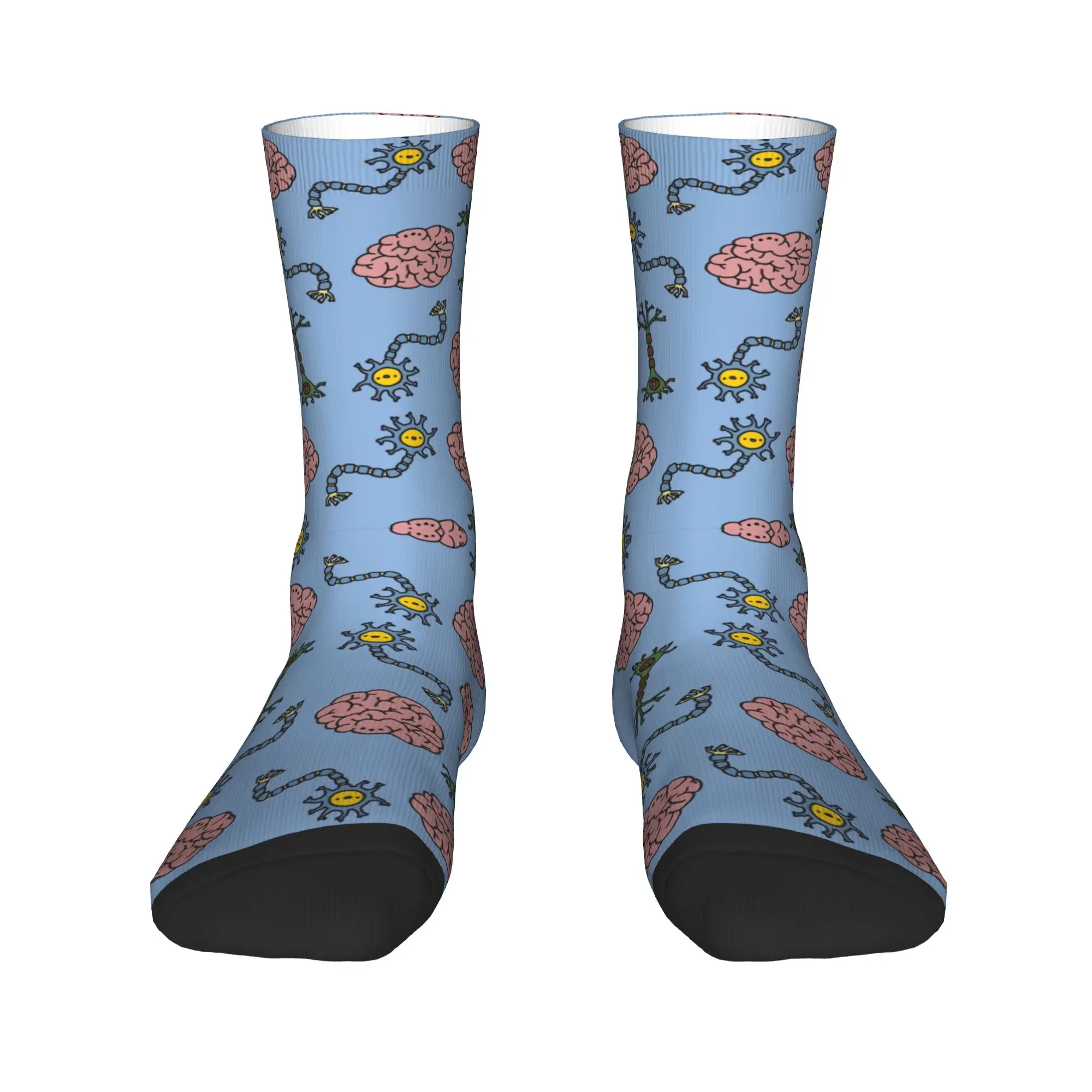 Neuro Brain Time! Let's Have Some Synapse Fun Socks Harajuku Sweat Absorbing Stockings All Season Long Socks Birthday Present