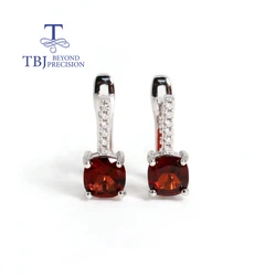 Mode januari geboortesteen natuurlijke granaat zilveren oorbellen sieraden lichte luxe dames en meisjes dagelijks gebruik geschenken